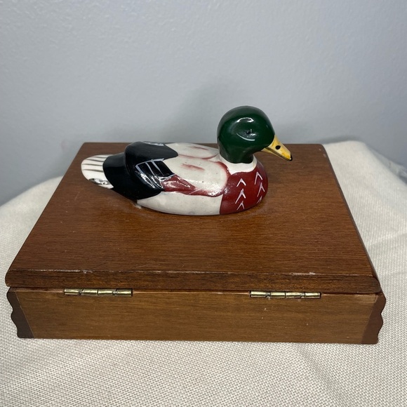 Mallard Duck Playing Cards Decks In Wooden Display Box Albert E. Price VTG 1982 - Picture 3 of 6